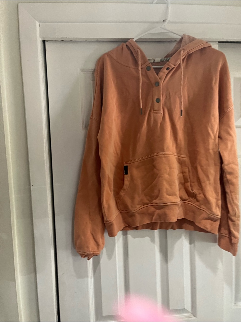 Hooded Pullover Sweater in Burnt Orange